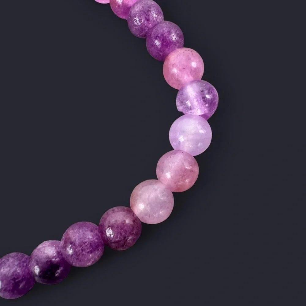 Quartz Gemstone Bead Bracelet 6mm